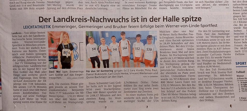 Der Landkreis-Nachwuchs ist in der Halle spitze