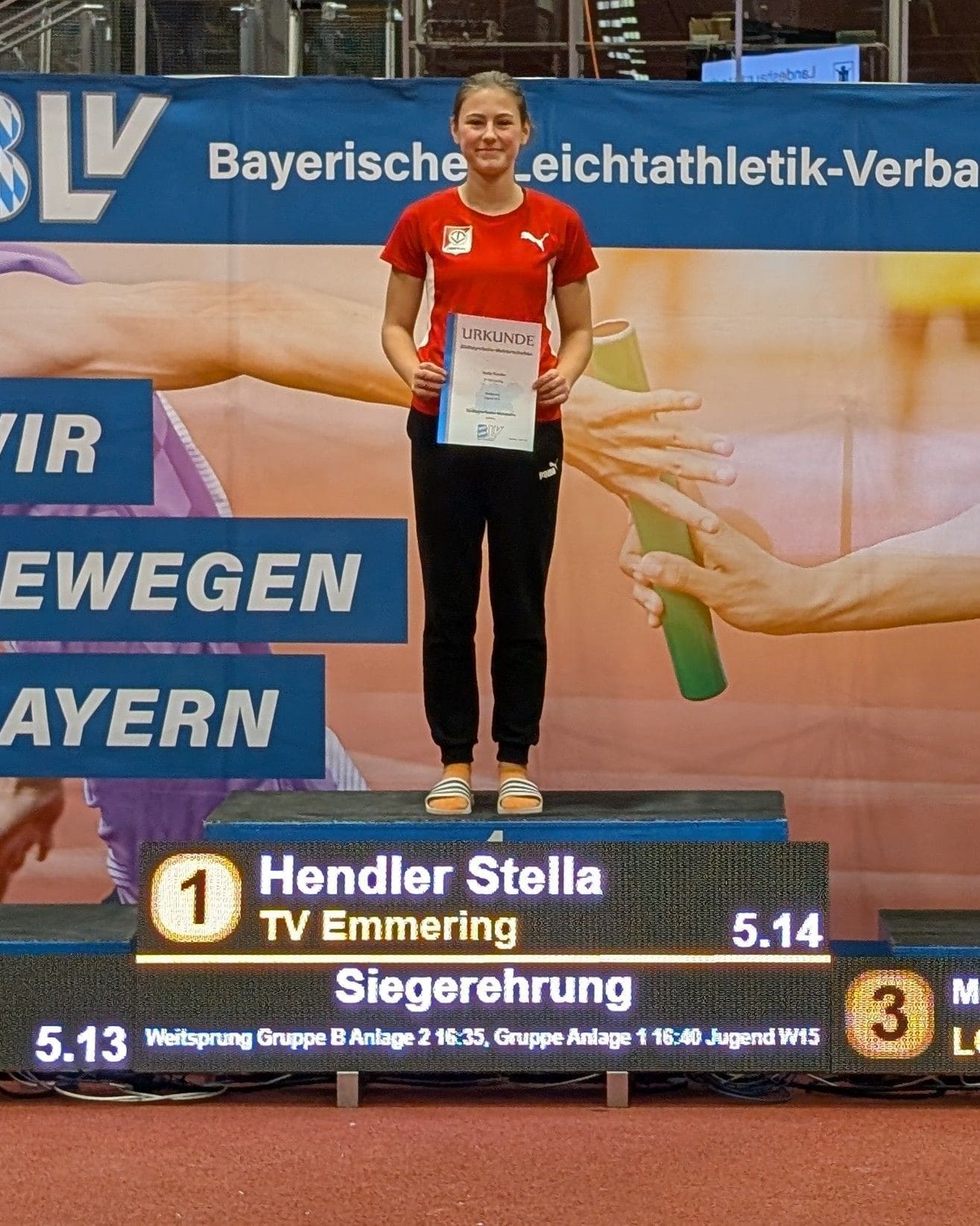 Stella Hendler - Südbayerische Meisterin Halle Weitsprung 2026